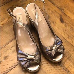 Valentino Bronzey Gold Wedges